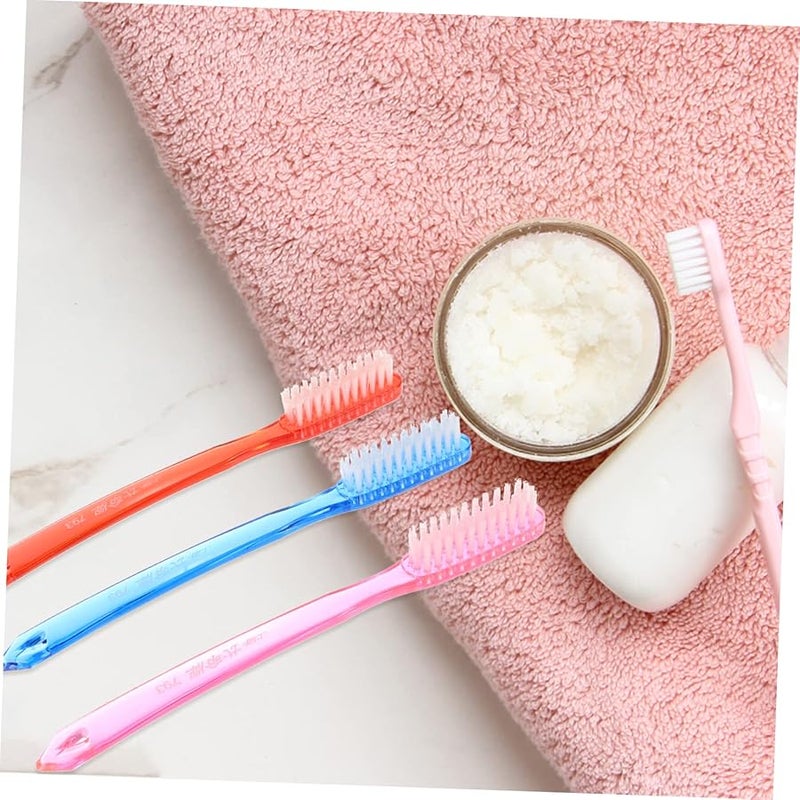 12 Pack Extra Hard Bristle Natural Toothbrush For Adults Stain Removal - Image 3